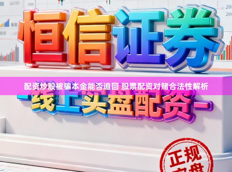 配资炒股被骗本金能否追回 股票配资对赌合法性解析